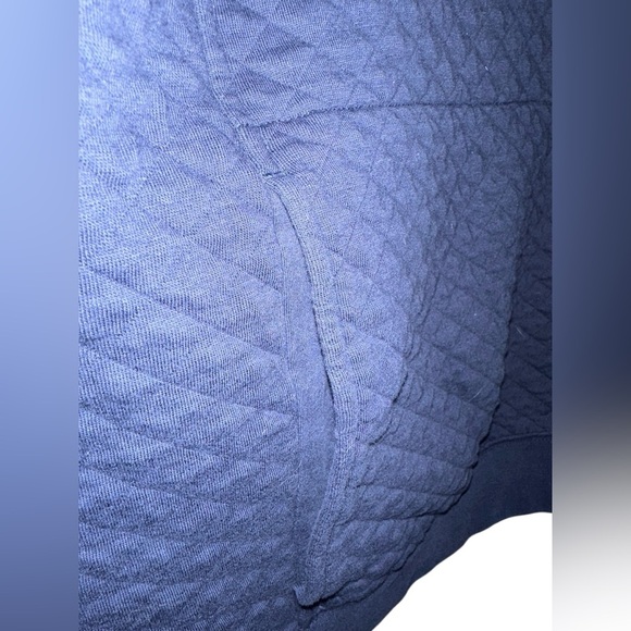 L.L. Bean Quilted Snap Pullover Sweatshirt Navy Blue Size Large - Picture 6 of 10